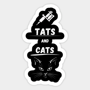 TATS AND CATS. Two of the best things in this world: tattoos and felines Sticker